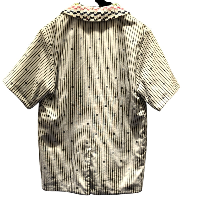 シャネル CHANEL ココマーク総柄ショートスリーブジャケット P70701 ホワイト コットン レディース テーラードジャケット