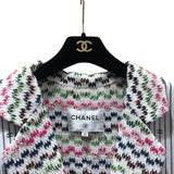 シャネル CHANEL ココマーク総柄ショートスリーブジャケット P70701 ホワイト コットン レディース テーラードジャケット