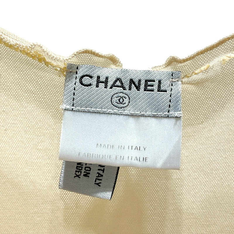 シャネル CHANEL ノースリーブトップス P20907 ベージュ ナイロン レディース タンクトップ