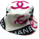 シャネル CHANEL ココマーク総柄バケットハット ブラック・ホワイト・ピンク コットン コットン ユニセックス その他ファッション雑貨