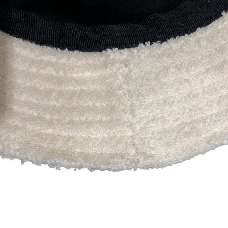 シャネル CHANEL ロゴ刺繡パイルバケットハット クリーム コットン コットン レディース その他ファッション雑貨