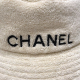 シャネル CHANEL ロゴ刺繡パイルバケットハット クリーム コットン コットン レディース その他ファッション雑貨