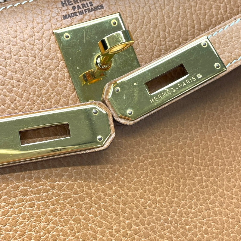 ケリー HERMES ケリー 32 □E ハンドバッグ ブラック ゴールド ボックス