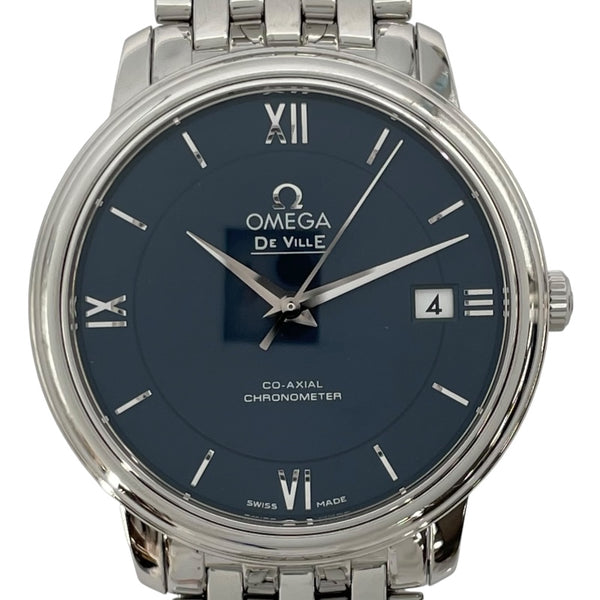 オメガ OMEGA デビル プレステージ コーアクシャル 36.8mm 424.10.37.20.03.001 ブルー SS 自動巻き メンズ 腕時計