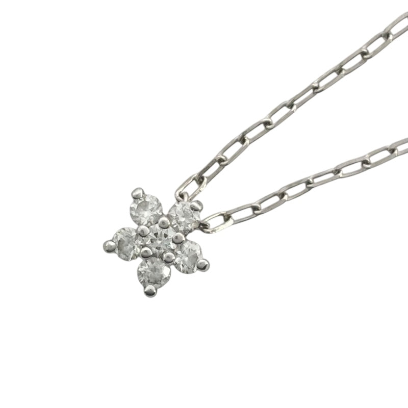 ミキモト MIKIMOTO K18　ダイヤネックレス K18WG ジュエリー