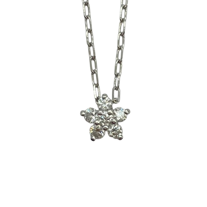 ミキモト MIKIMOTO K18　ダイヤネックレス K18WG ジュエリー