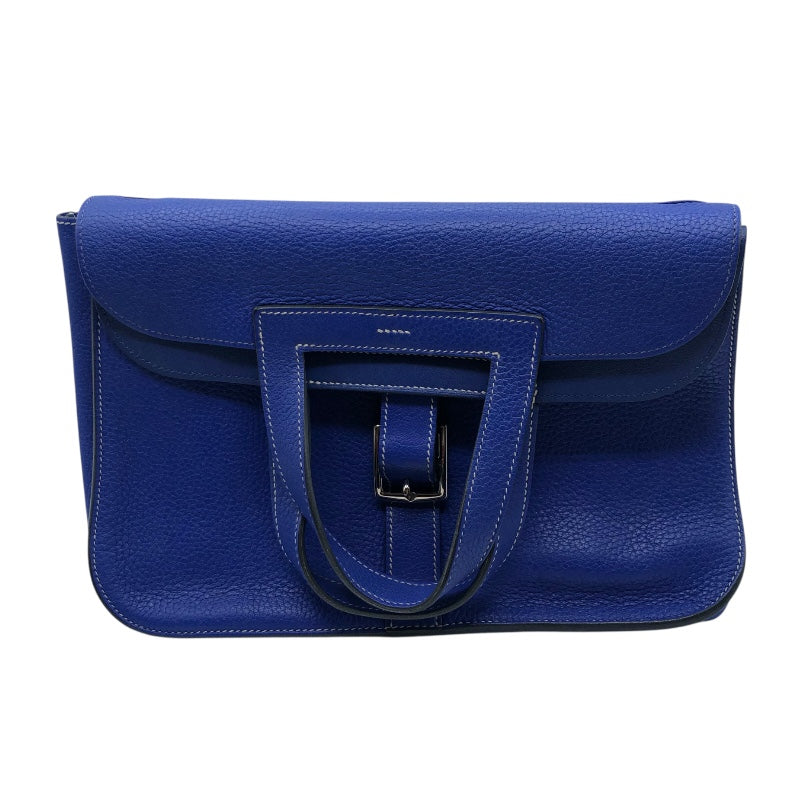 エルメス HERMES アルザン31 A刻 ブルーエレクトリック・シルバー金具 トリヨン レディース ショルダーバッグ