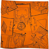 エルメス HERMES スカーフケース オレンジ シルク レディース その他ファッション雑貨