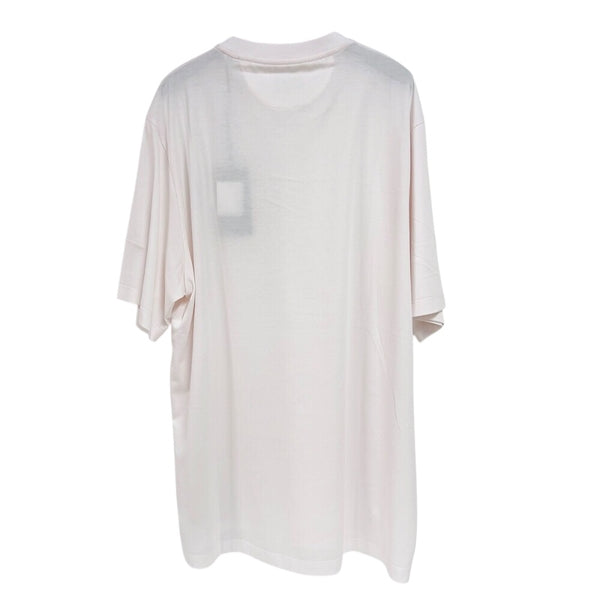 フェンディ FENDI Fロゴパッチ半袖Tシャツ FY1217 ホワイト コットン メンズ 半袖Ｔシャツ