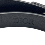 クリスチャン・ディオール Christian Dior ロゴレザーブレスレット ブラック レザー アクセサリー