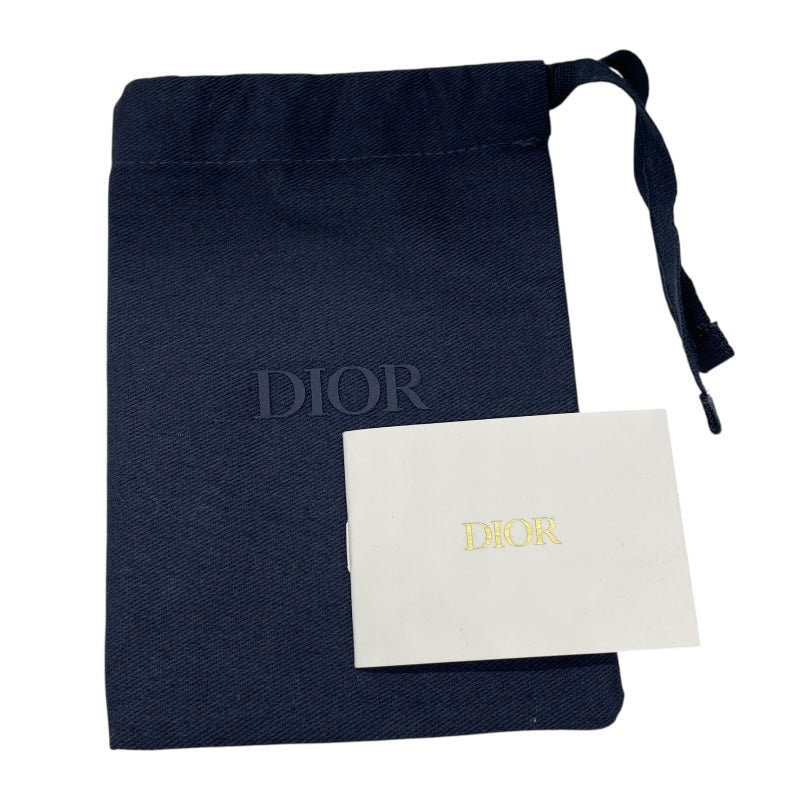 クリスチャン・ディオール Christian Dior ロゴレザーブレスレット ブラック レザー アクセサリー