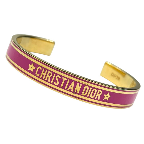 クリスチャン・ディオール Christian Dior コートバングル ゴールド/ブピンク メタル アクセサリー