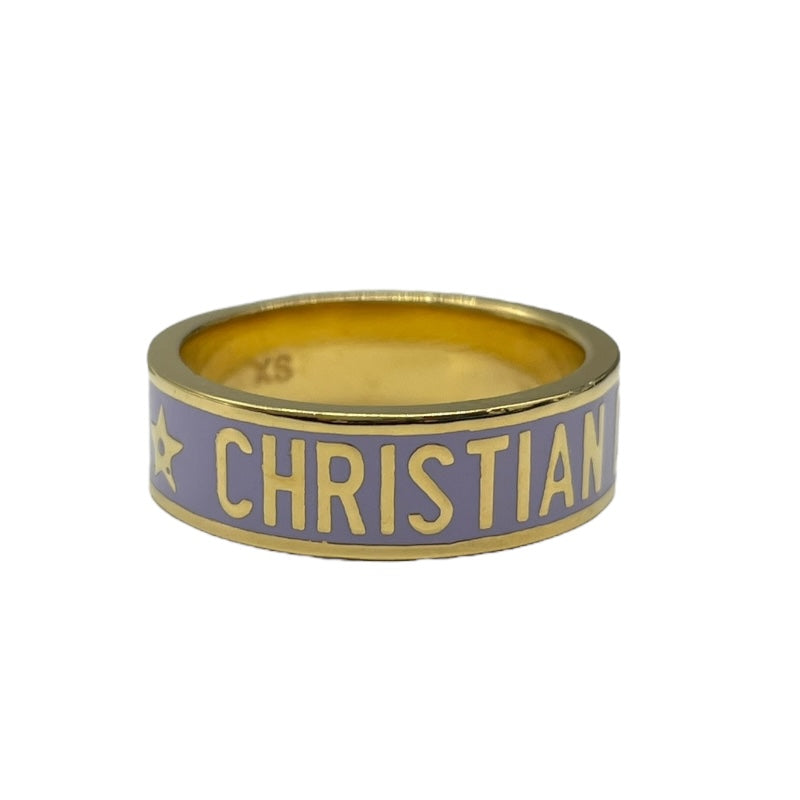 クリスチャン・ディオール Christian Dior コード3連リング ゴールド/パープル メタル アクセサリー