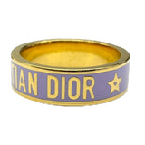 クリスチャン・ディオール Christian Dior コード3連リング ゴールド/パープル メタル アクセサリー