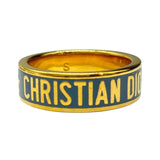 クリスチャン・ディオール Christian Dior コード3連リング ゴールド/ブルー メタル アクセサリー