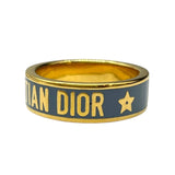 クリスチャン・ディオール Christian Dior コード3連リング ゴールド/ブルー メタル アクセサリー