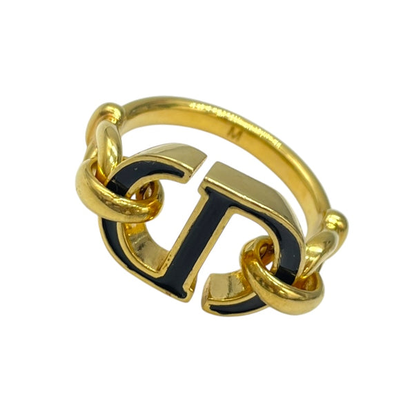 クリスチャン・ディオール Christian Dior 30モンテーニュリング ゴールド/ブラック メタル アクセサリー