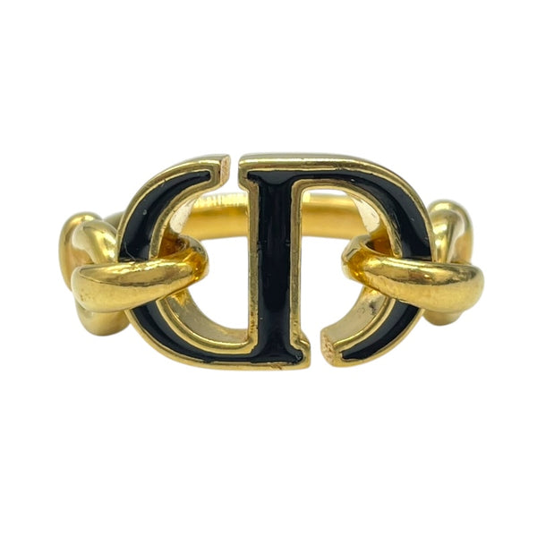 クリスチャン・ディオール Christian Dior 30モンテーニュリング ゴールド/ブラック メタル アクセサリー