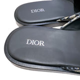 クリスチャン・ディオール Christian Dior オブリーク柄キャンバスミュールサンダル 3SA097ZJU ネイビー キャンバス メンズ サンダル