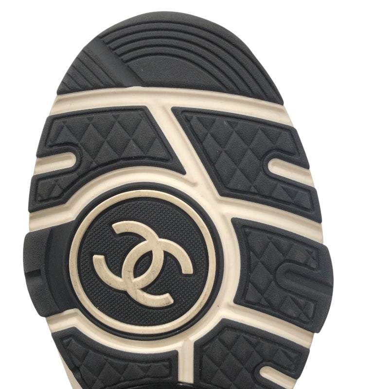 シャネル CHANEL ココマークグラデーションスニーカー G46086 アイボリー レザー レザー レディース スニーカー
