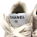 シャネル CHANEL ココマークグラデーションスニーカー G46086 アイボリー レザー レザー レディース スニーカー