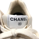 シャネル CHANEL ココマークグラデーションスニーカー G46086 アイボリー レザー レザー レディース スニーカー