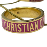 クリスチャン・ディオール Christian Dior コード3連リング ゴールド/ピンク メタル アクセサリー