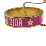 クリスチャン・ディオール Christian Dior コード3連リング ゴールド/ピンク メタル アクセサリー