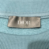 クリスチャン・ディオール Christian Dior ロゴ刺繍スウェットTシャツ 343J694A0531 ブルー コットン メンズ スウェット