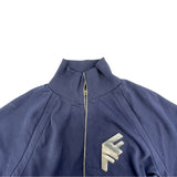 フェンディ FENDI エンボスロゴスウェットシャツブルゾン FY1272 ネイビー コットン メンズ スウェット