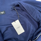 フェンディ FENDI エンボスロゴスウェットシャツブルゾン FY1272 ネイビー コットン メンズ スウェット