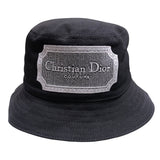 クリスチャン・ディオール Christian Dior ロゴ刺繍バケットハット 243C907E4511 ブラック コットン メンズ その他ファッション雑貨