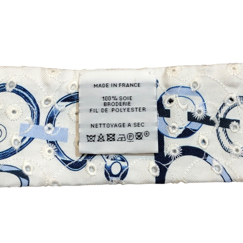 エルメス HERMES ツイリー BRODERIE ANGLA DO RE BOUCL シルク