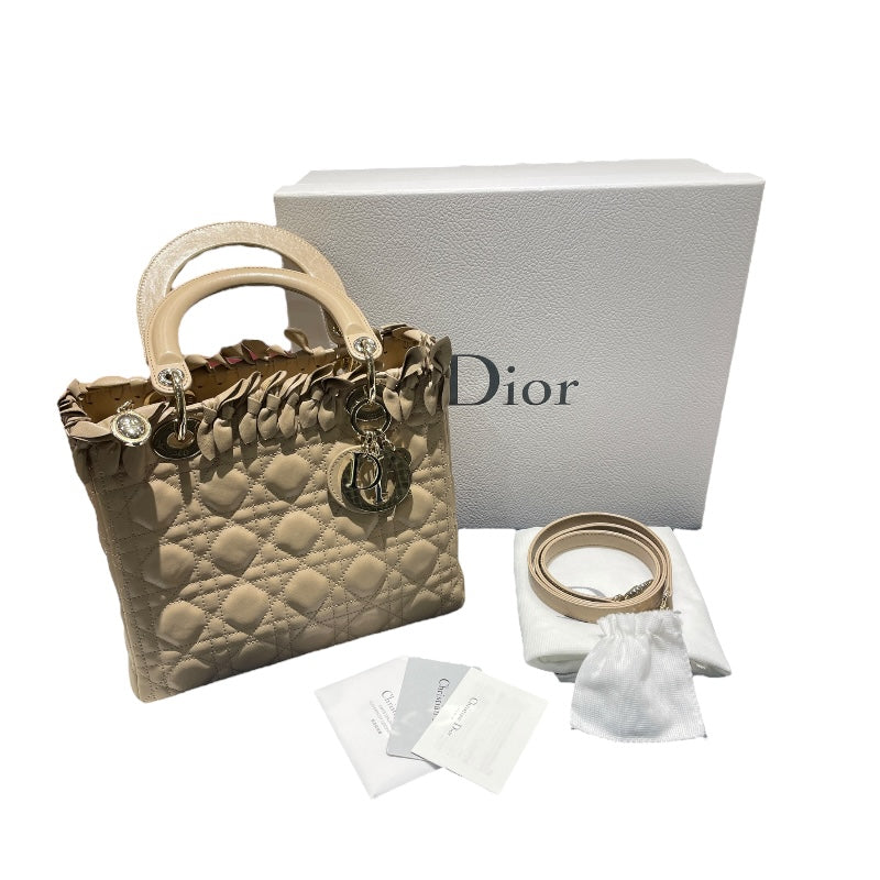 クリスチャン・ディオール Christian Dior レディディオール ミディアム M05500VCA/M029 ベージュ ラム レディース ハンドバッグ
