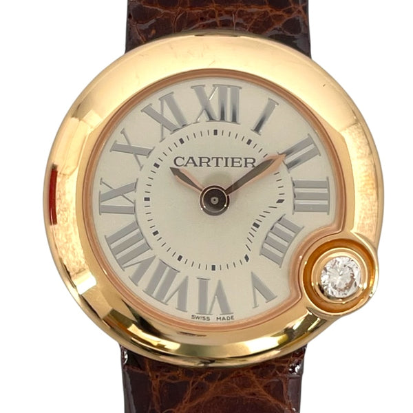 カルティエ Cartier バロン ブラン ドゥ カルティエ WGBL0004 シルバー K18PG 自動巻き レディース 腕時計