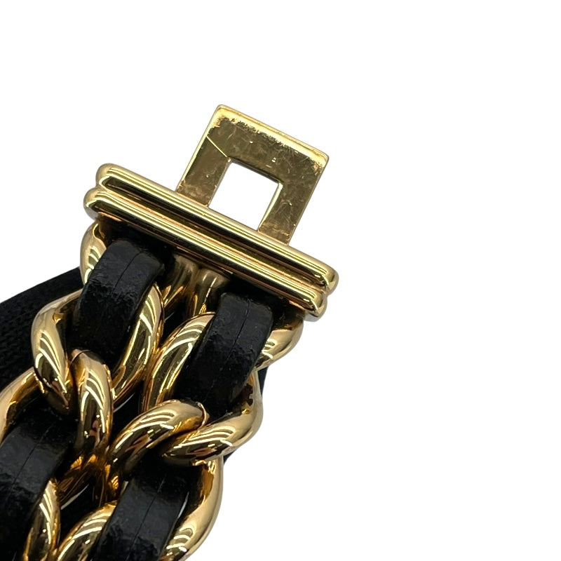 シャネル CHANEL プルミエール オリジナル エディション H6951 ブラック GP クオーツ レディース 腕時計