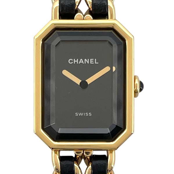シャネル CHANEL プルミエール オリジナル エディション H6951 ブラック GP クオーツ レディース 腕時計