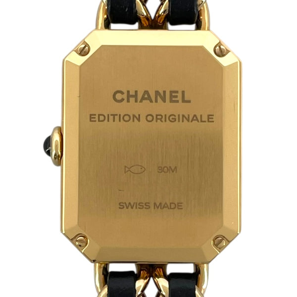 シャネル CHANEL プルミエール オリジナル エディション H6951 ブラック GP クオーツ レディース 腕時計