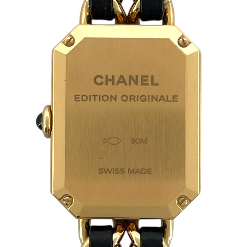 シャネル CHANEL プルミエール オリジナル エディション H6951 ブラック GP クオーツ レディース 腕時計
