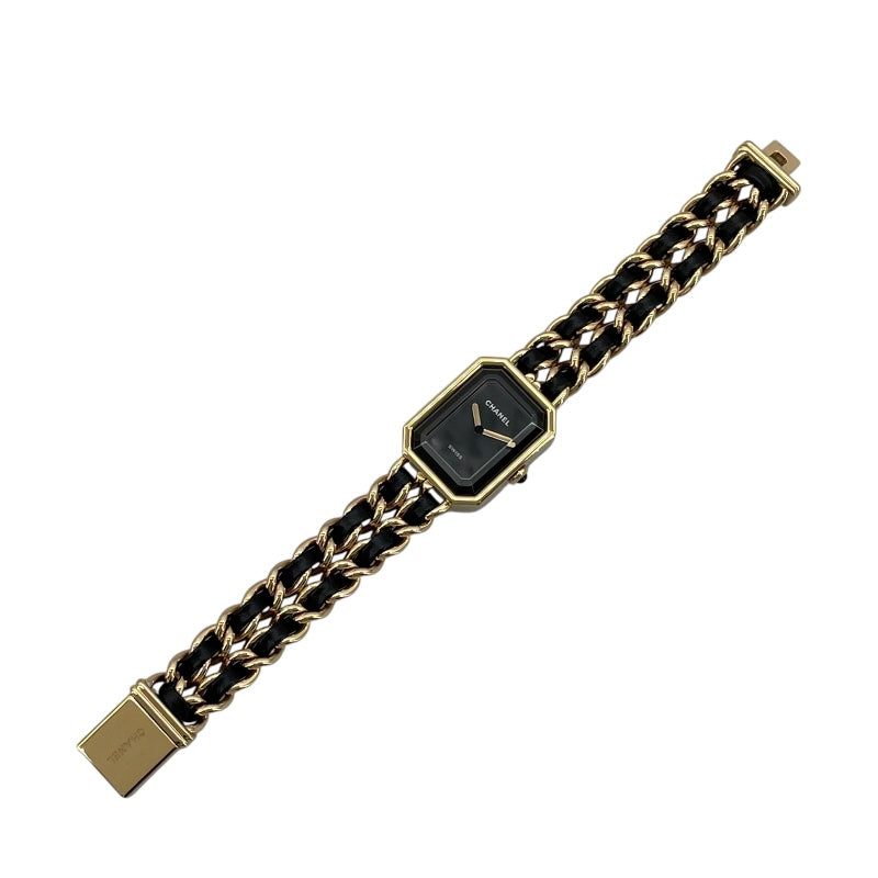 シャネル CHANEL プルミエール オリジナル エディション H6951 ブラック GP クオーツ レディース 腕時計