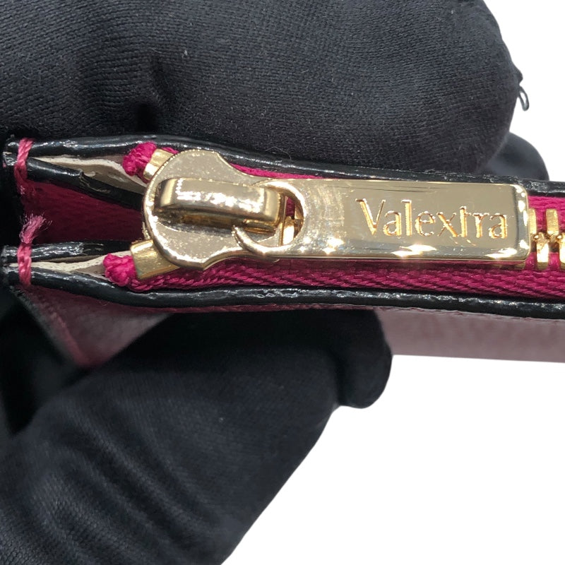 ヴァレクストラ VALEXTRA フラグメントケース マジェンダ・ゴールド金具 カーフ カーフ レディース カードケース