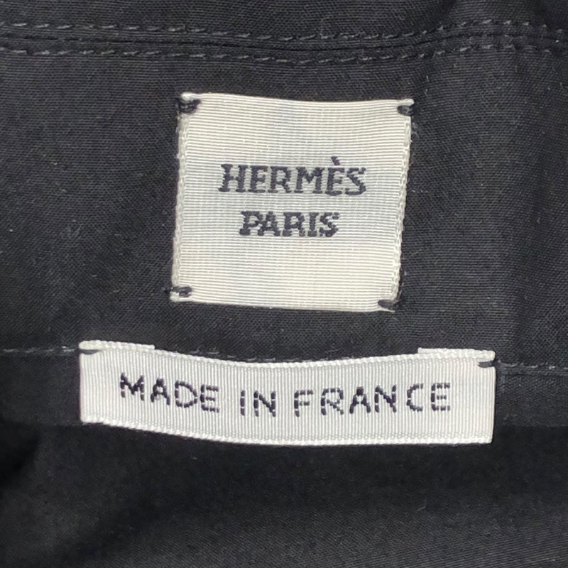 エルメス HERMES ノースリーブシャウワンピース 3E0565DT ブラック コットン コットン レディース ワンピース