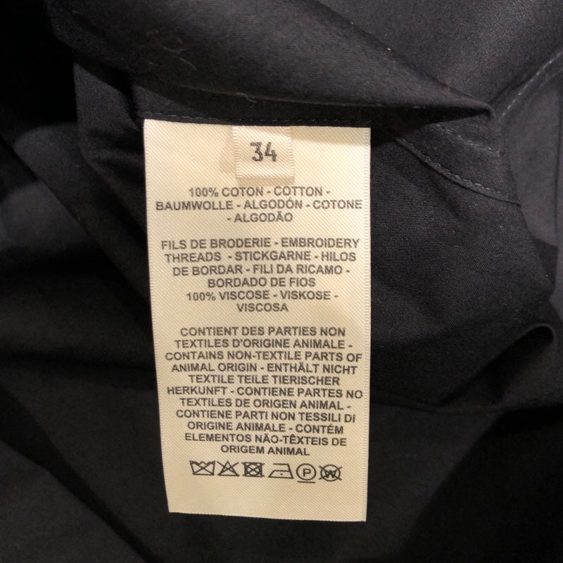 エルメス HERMES ノースリーブシャウワンピース 3E0565DT ブラック コットン コットン レディース ワンピース