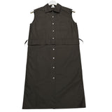エルメス HERMES ノースリーブシャウワンピース 3E0565DT ブラック コットン コットン レディース ワンピース