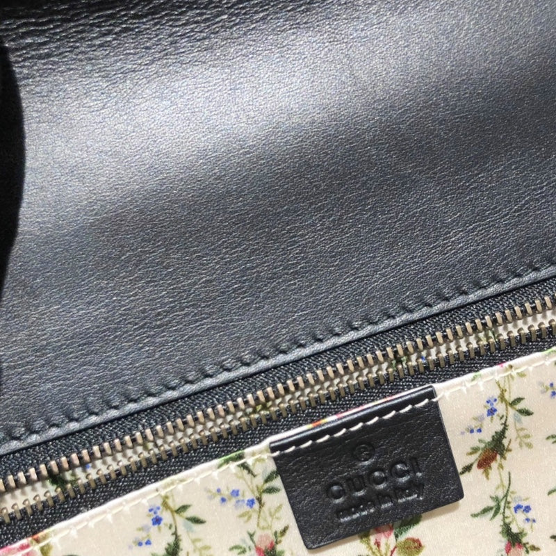 グッチ GUCCI バンブー2WAYハンドバッグ 495880 ブラック カーフ レディース ショルダーバッグ