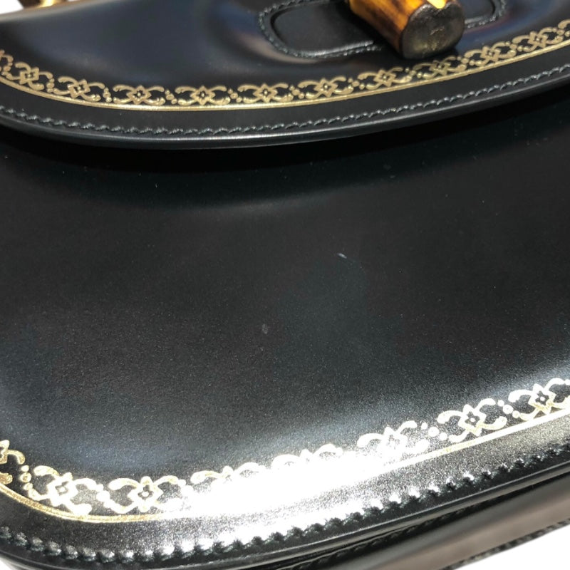 グッチ GUCCI バンブー2WAYハンドバッグ 495880 ブラック カーフ レディース ショルダーバッグ