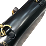 グッチ GUCCI バンブー2WAYハンドバッグ 495880 ブラック カーフ レディース ショルダーバッグ