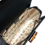 グッチ GUCCI バンブー2WAYハンドバッグ 495880 ブラック カーフ レディース ショルダーバッグ