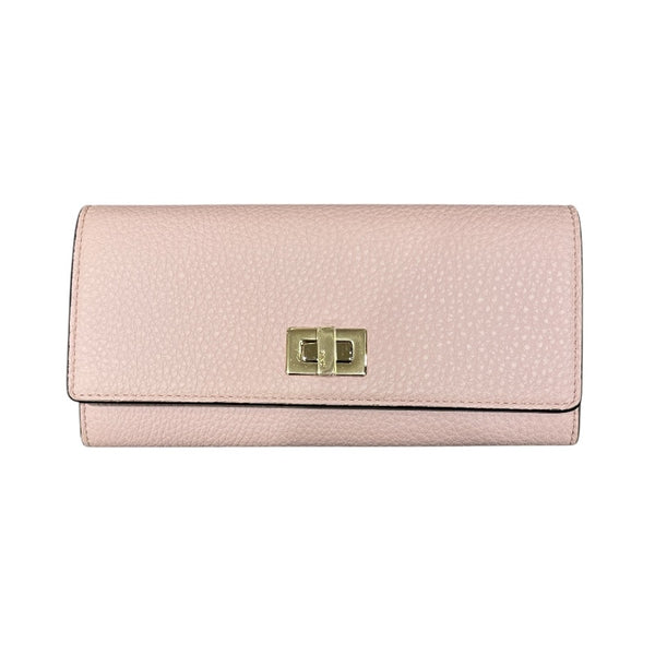 フェンディ FENDI ピーカブーウォレット 8M0427-A91B ピンク・ゴールド金具 レザー レディース 長財布