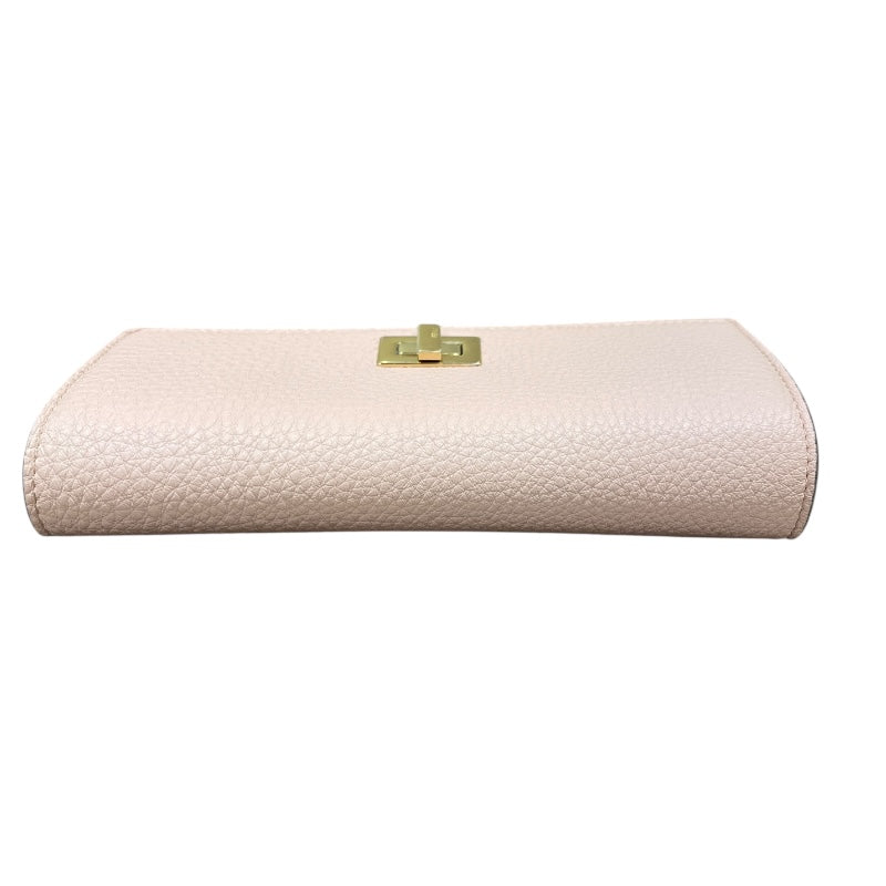 フェンディ FENDI ピーカブーウォレット 8M0427-A91B ピンク・ゴールド金具 レザー レディース 長財布